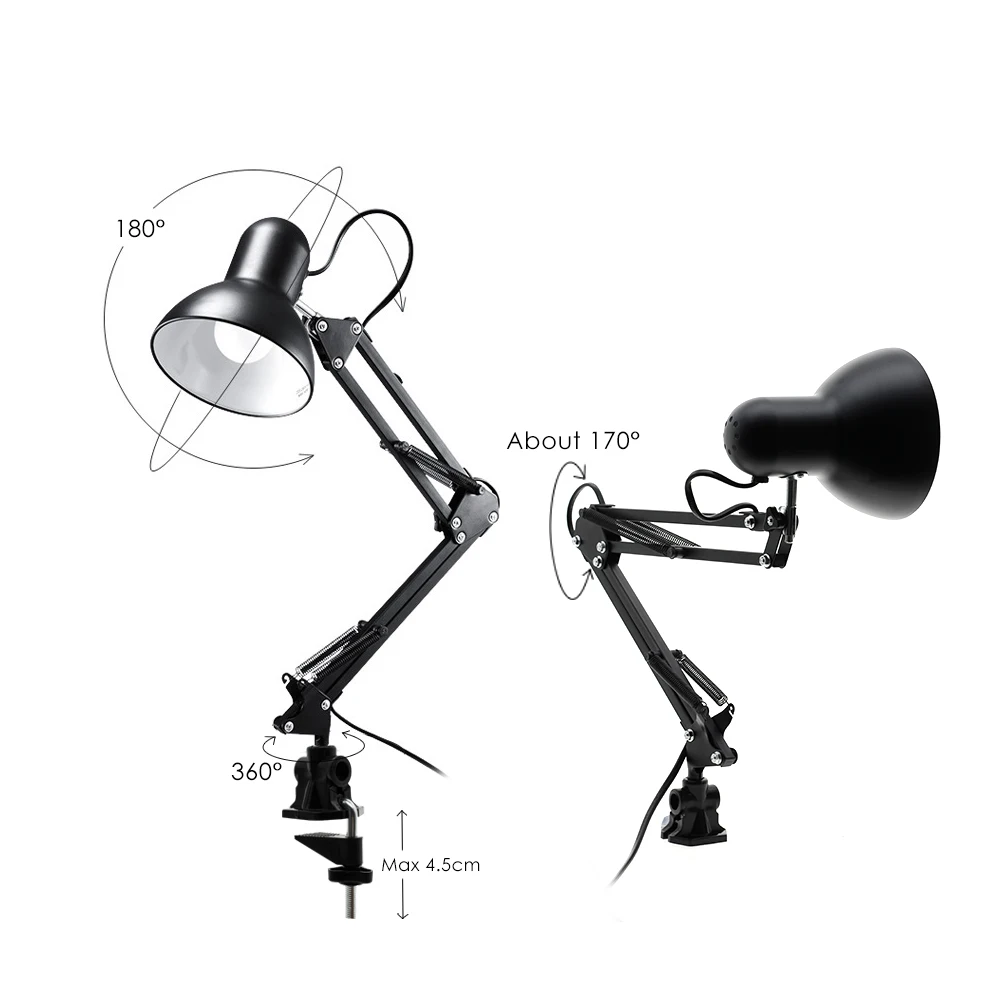 Flexible Led Desk Lamp Home Office Modern Table Lamp Metal Architect Adjustable Folding Reading Lig
