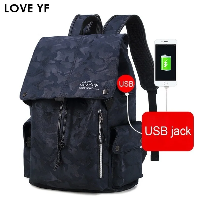 

Student school bags multi-function USB charging men's laptop backpack youth fashion men Mochila travel backpack anti-theft