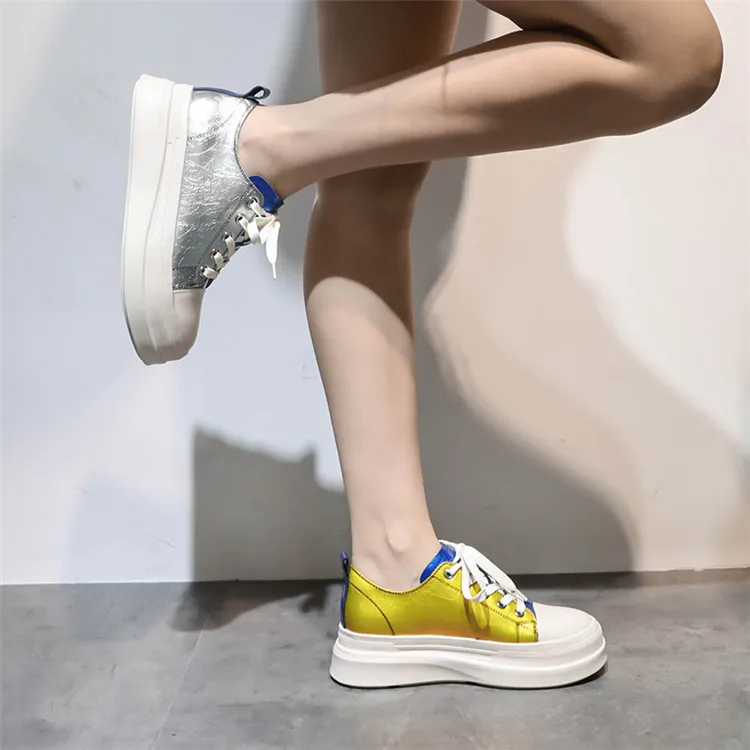 RY-РЕЛА/Модная женская обувь 2019 г. Новая Кожаная обувь на платформе универсальная обувь в британском стиле повседневная обувь