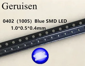 

6000PCS SMD/SMT 3V Ultra Bright Led Diode Chip Surface Mount 0402 1005 LED Diode Blue LED SMD 0402 High Quality