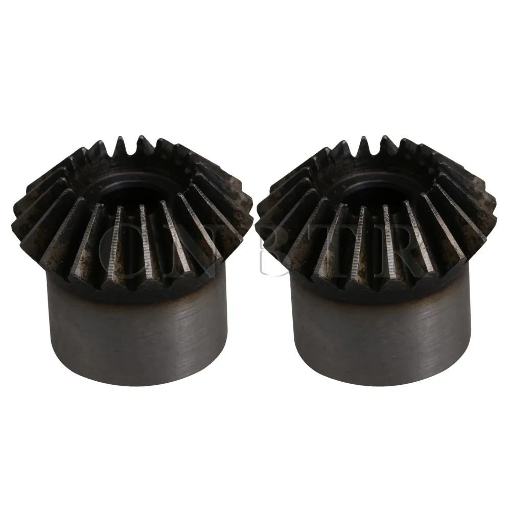 2 Pieces 20 Teeth 1 Module 1:1 Tapered Motor Bevel Gear Wheel 6mm Hole