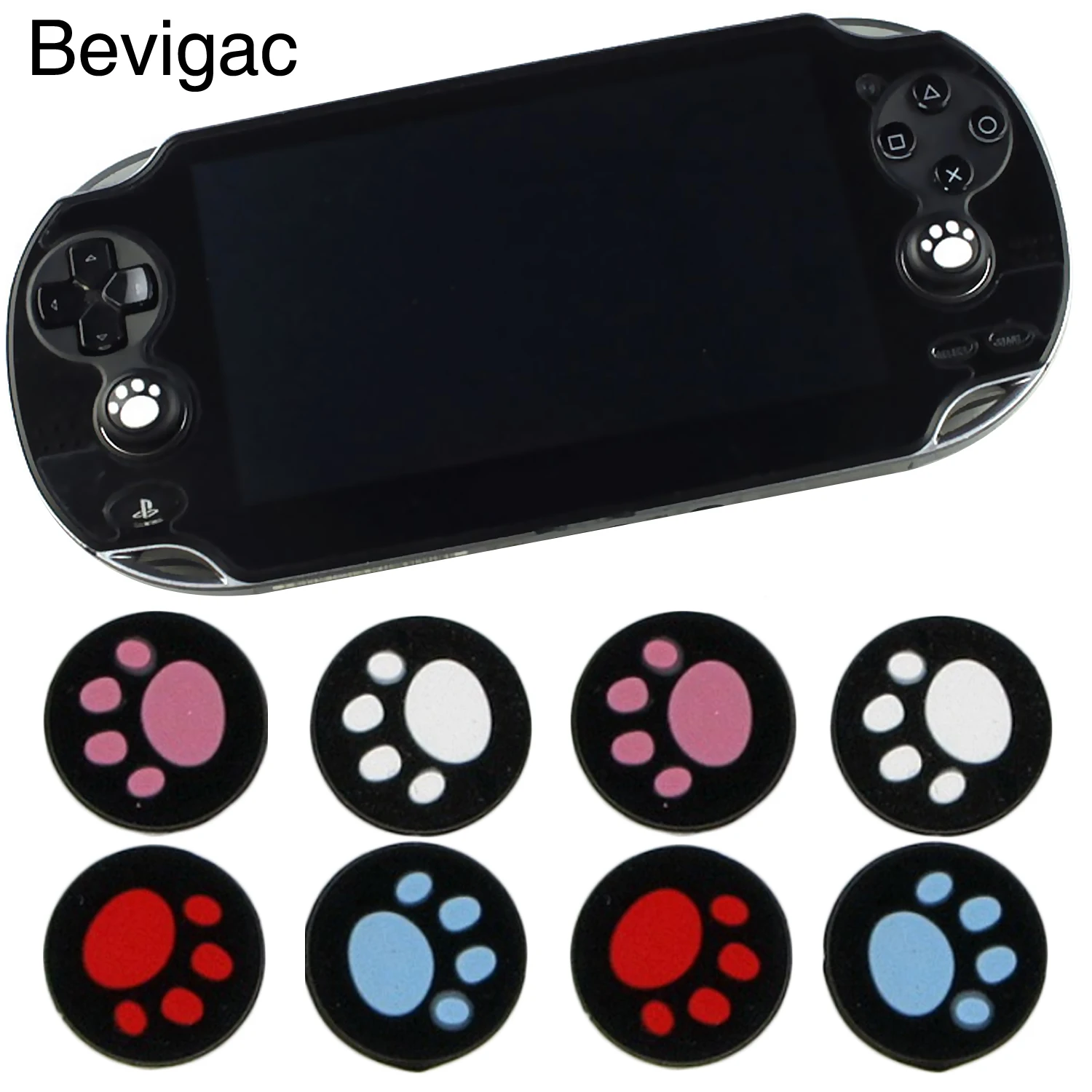 

Bevigac 8PCS Thumb Grip Cap Joystick Analog Button Pad Protective Cover Case For PS Vita PSV 1000 2000 Slim Mixed Colors
