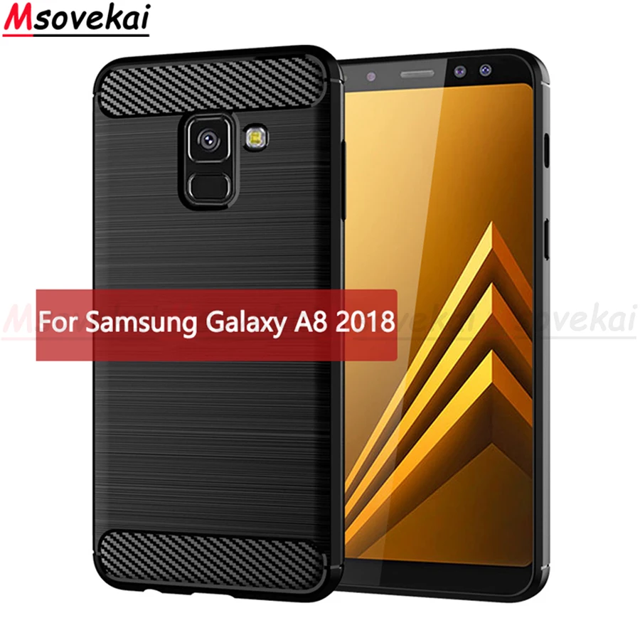 

For Samsung Galaxy A8 2018 Case Soft Silicon Case TPU Cover Carbon Fiber Case For Samsung Galaxy A8 2018 Phone Fundas Coque Case