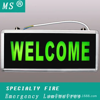 

customize pattern Buyer provides text Fire emergency lamp lighting indicator light LED safety exit sign light evacuation Market