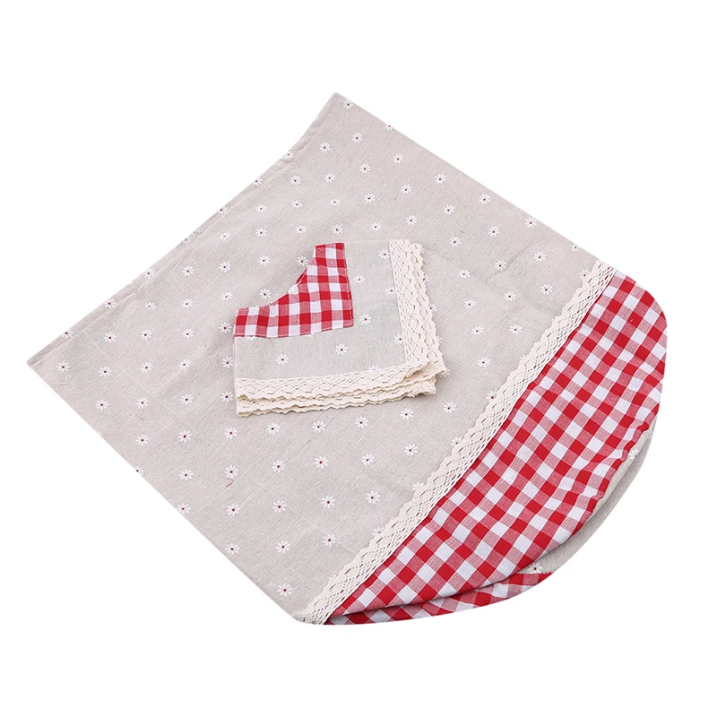 New Dust Cover Hot Sell Pastoral Style Lattice Water Dispenser Dust Cover Cotton Cloth 3 Colors