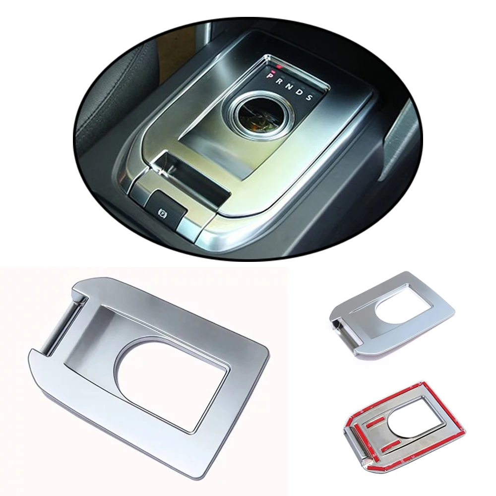 

JEAZEA ABS Chrome Car Water Cup Holder Sequins Trim Gear Shift Panel Cover Decals For Land Rover Discovery Sport 2015 2016 2017