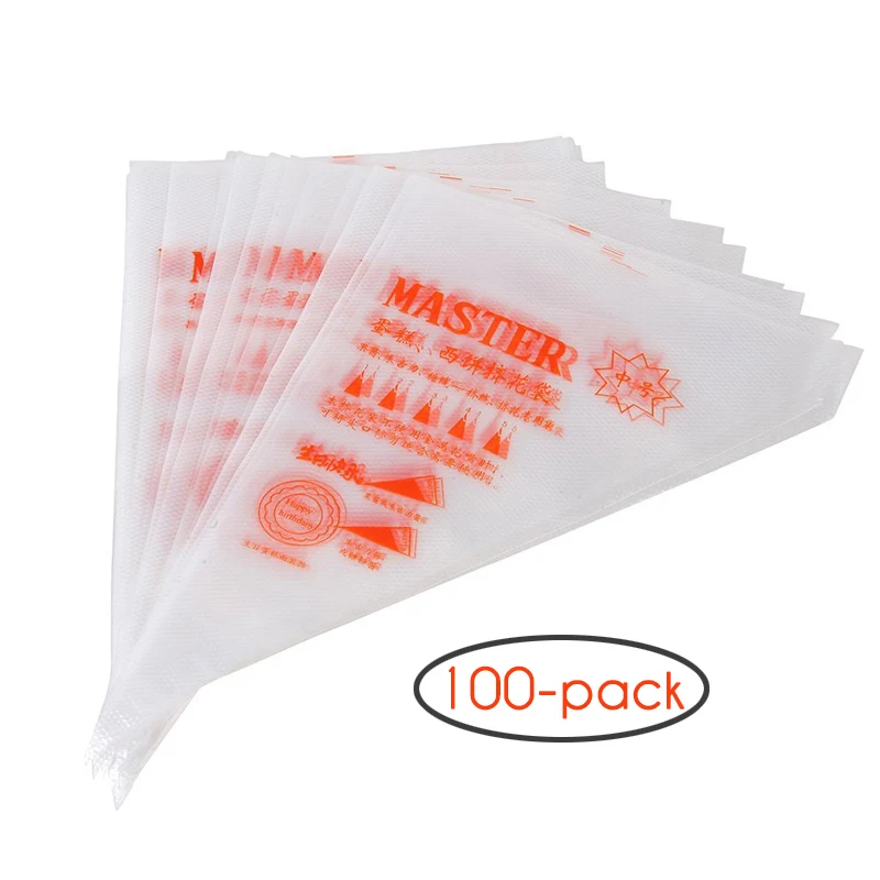 100-Pack Кондитерские мешки 10-дюймовая шпилька одноразовый для глазури украшение для сумок сумки для выпечки и украшения торта