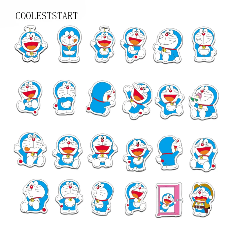61 шт./компл. Doraemon граффити наклейки для костюмированной вечеринки по японскому аниме для Чемодан ноутбук электроскутер наклейка с велосипедом на стену игрушка, подарок, наклейка