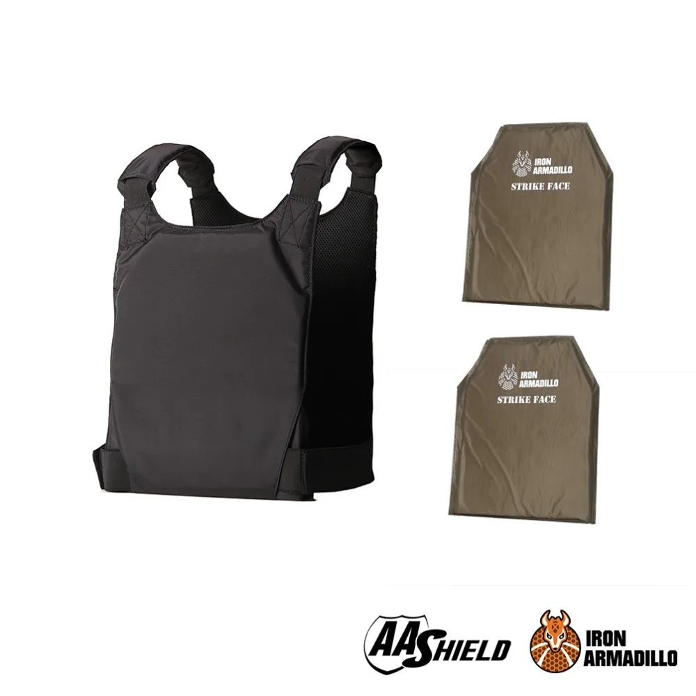 

AA Shield Plate Holder Soft Armor Panel Covert Carrier Body Armor Bullet Proof Concealed Vest UHMWPE 10x12 Plates Kit