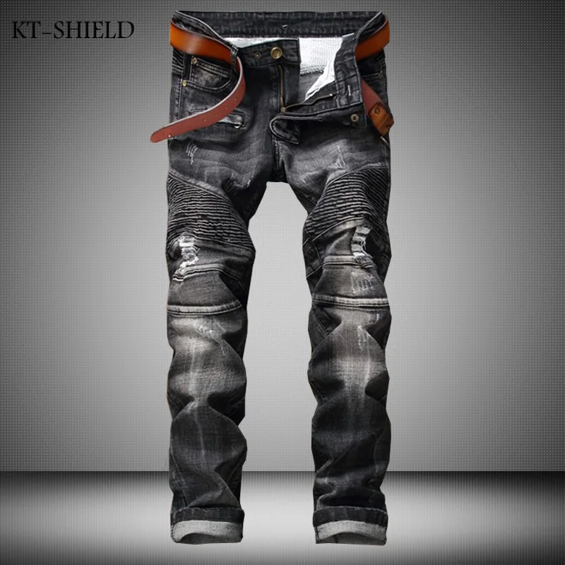Hot Sell Mens Ripped Jeans 100 Cotton Brand Designer Denim Joggers For Men Distressed Jeans Pants