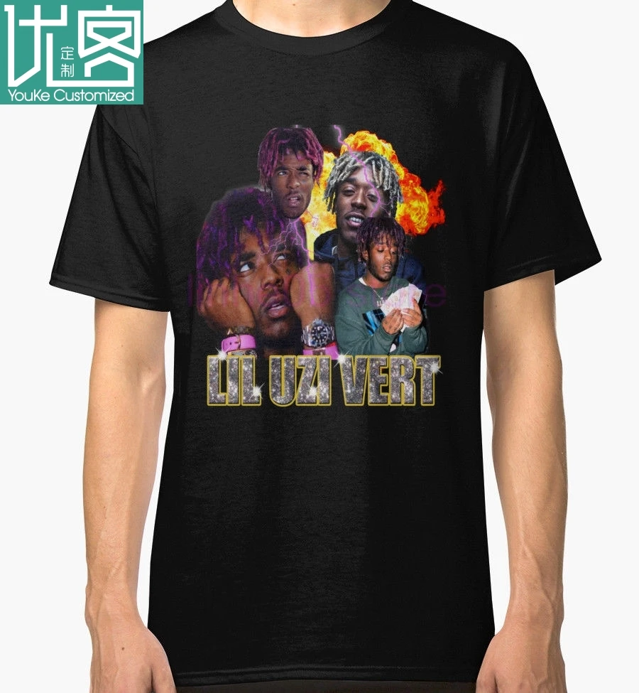 Lil Uzi Vert Pen and Pixel Men's Black T Shirt Clothing 3D T Shirt Men Plus Size Cotton Tops Tee Colour Funny Printed