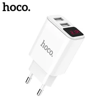 5V2. 4A 2 порта USB настенное быстрое зарядное устройство ЕС вилка питания светодиодный адаптер дисплея для iPhone X XS Max XR samsung xiaomi huawei