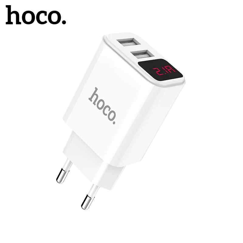 5V2.4A 2 Ports USB Wall Fast Charging Charger EU Plug Power LED display Adapter For iPhone X XS XS Max XR Samsung xiaomi Huawei