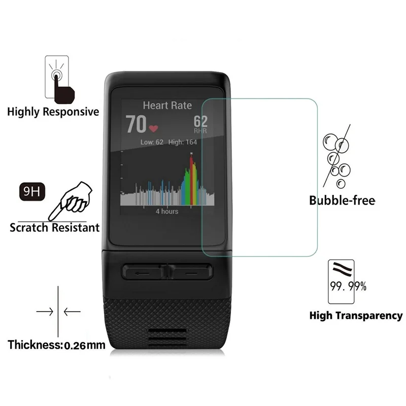 Защитное стекло HOPELF для Garmin Vivoactive HR 2 шт. закаленное HR|tempered glass|glass forglass tempered |