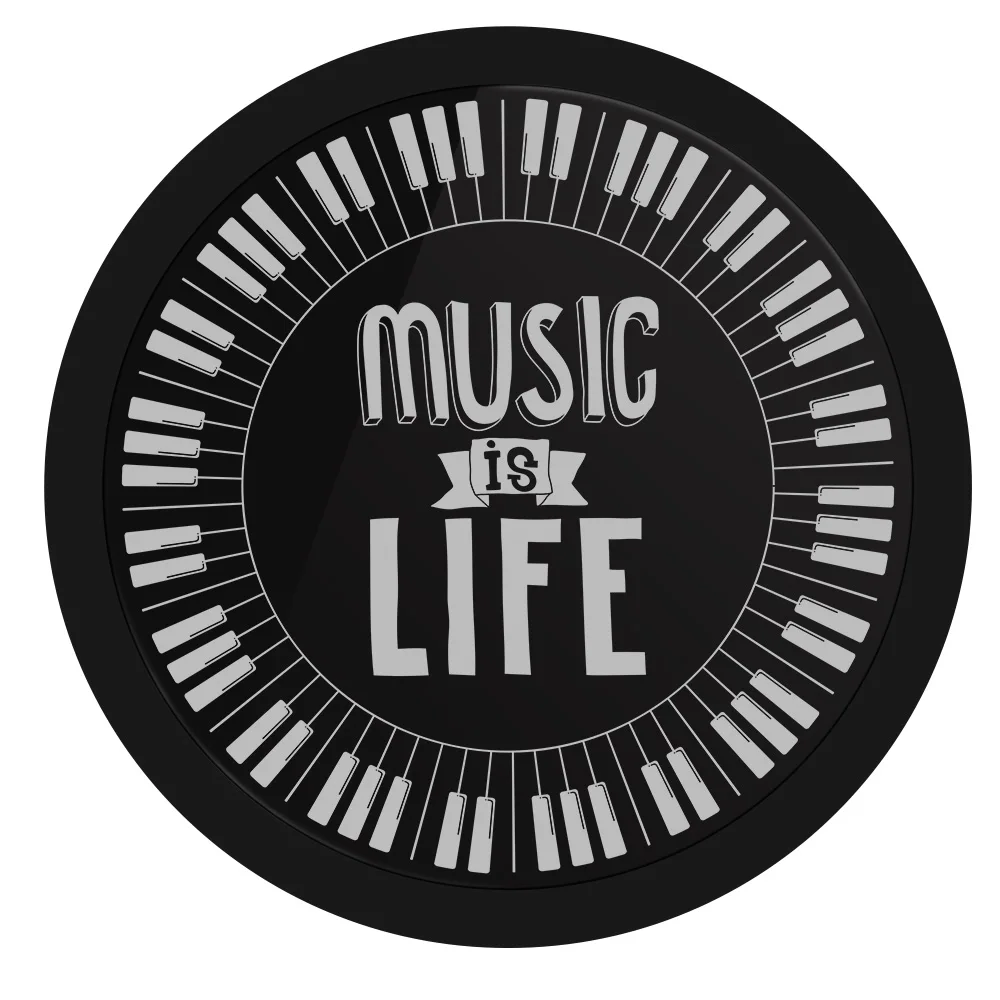Клавиатура для пианино Music Is Life круглая светодиодная неоновая вывеска клавиатура