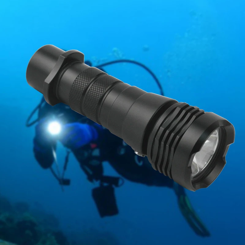 BORUiT 2000 люмен Профессиональный фонарик для подводного плавания XM-L2 светодиодный портативный фонарик для дайвинга 80 м подводный 3 режима 18650 батарея