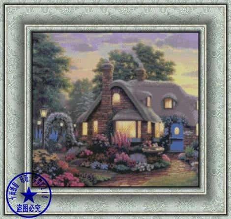 

free delivery Top Quality beautiful lovely counted cross stitch kit cottage house home