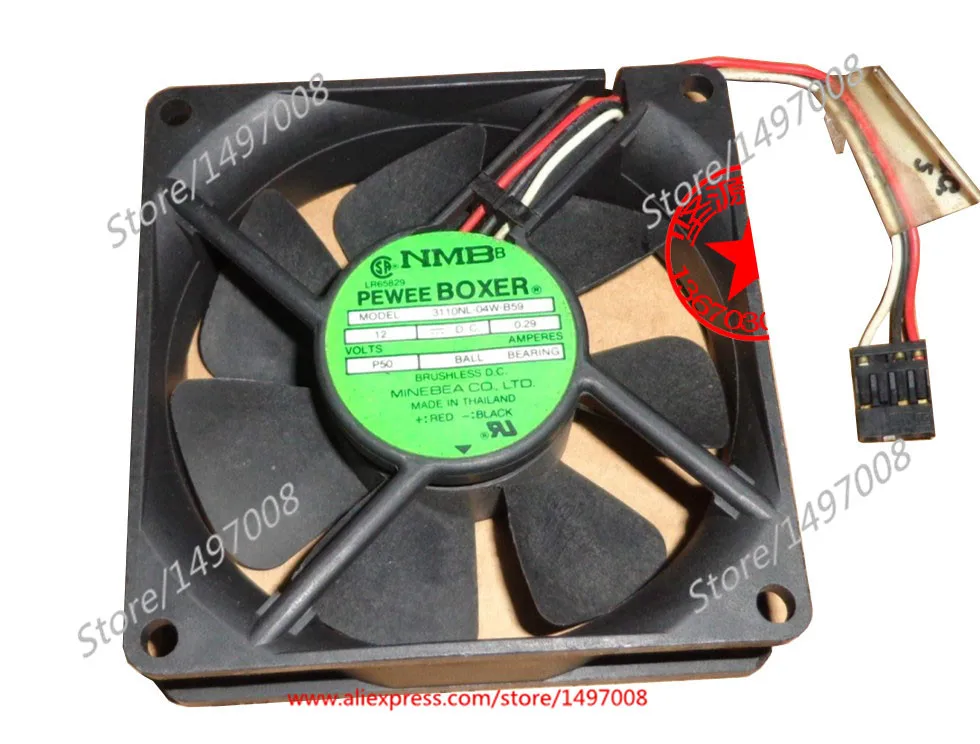 

NMB-MAT 3110NL-04W-B59 P50 DC 12V 0.29A 3-Wire 80X80X25mm Server Cooling Fan