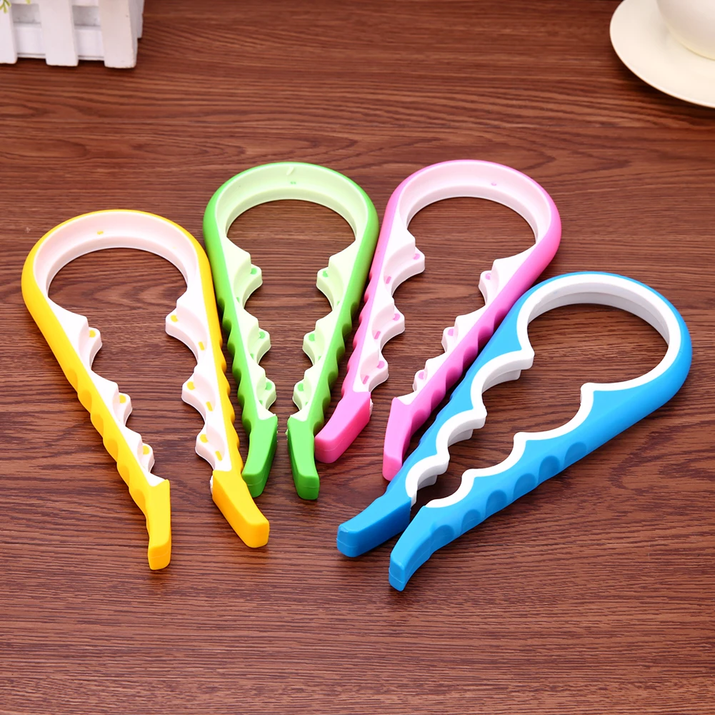 

1Pc 4 in 1 Can Opener Manual Non-slip Twist Cap Bottle Launcher Opener Lid Screw Jam Bottle Opener Kitchen Gadget