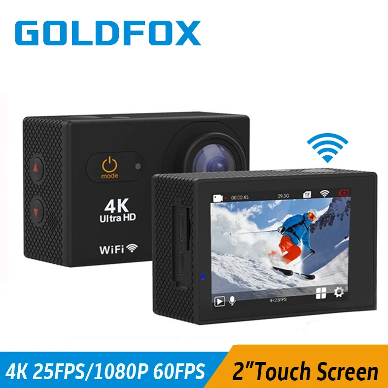 

Action Camera Ultra HD 4K Touch Screen WiFi 2.0" 170D Wafterproof Digital DV Waterproof Helmet Cam Mini Sport Camera with Box