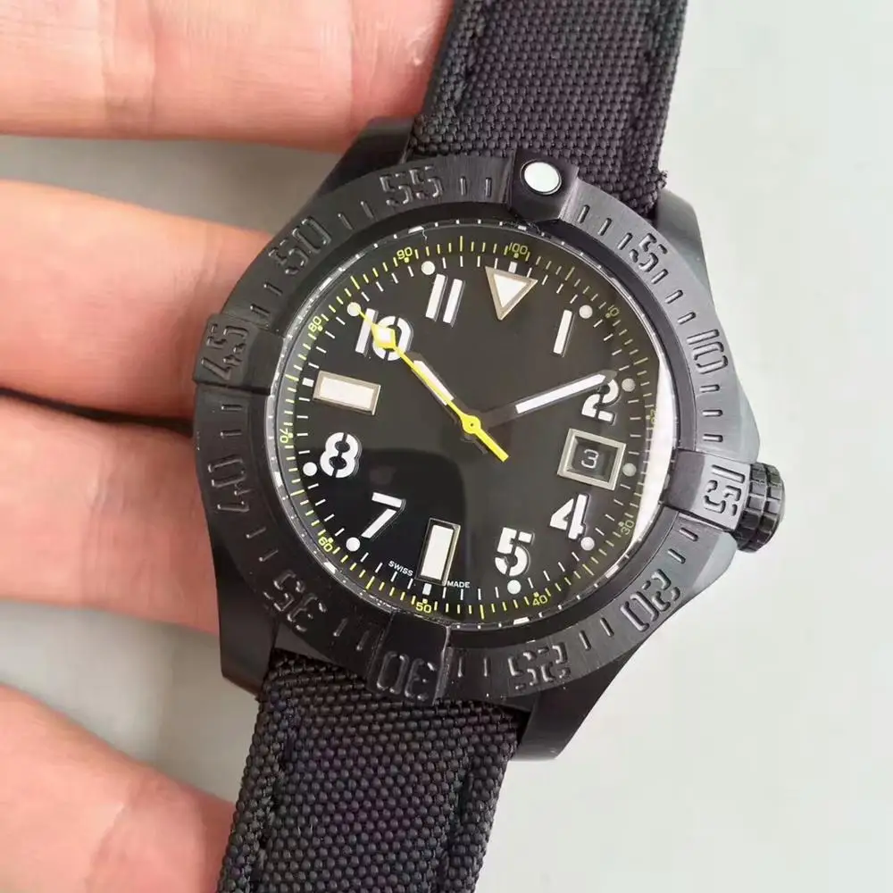 

Luxury brand men's sports watch V173104T 48 mm black dial AAA quality 2813 automatic movement nylon strap men's mechanical watch