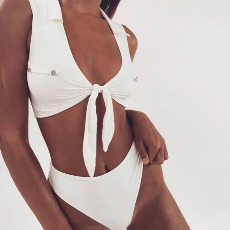 Solid White High Waist Bikini 2019 Sexy Swimwear Women Swimsuit Swimwear Brazilian Thong Bikini Set Bathing Suit Maillot De Bain Solid White High Waist Bikini 2019 Sexy Swimwear Women Swimsuit Swimwear Brazilian Thong Bikini Set Bathing Suit Maillot De Bain