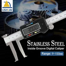 Best price Inside Groove Vernier Caliper 9-150mm/0.02 Stainless Steel Inner Vernier Calipers Double Claw Professional Measuring Tools