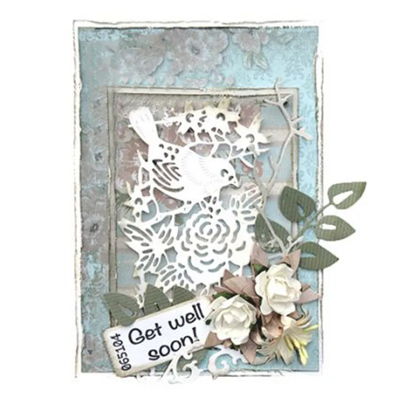 

Bird with Flower Metal Cutting Dies New 2019 for Craft Dies Scrapbooking Album Embossing Dies Paper Card Die Cut