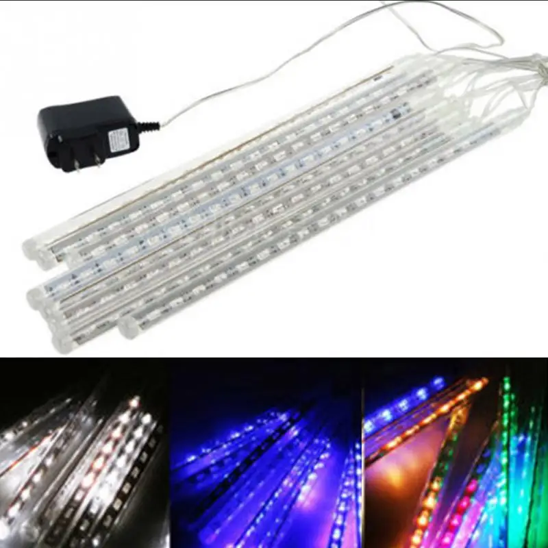 

8 pcs /Set Meteor Shower Rain Tubes Led Light Multi-color Meteor Rain Tube String LED Christmas Light holiday Garden Xmas String