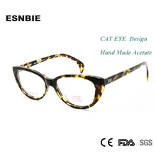 ESNBIE, оптические очки, оправа для женщин, кошачий глаз, оправа, прозрачные линзы, очки, женские очки, ацетат, montura de lentes mujer