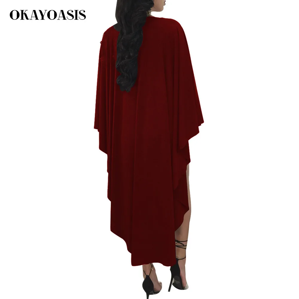 OKAYOASIS 2018 Летняя женская накидка с рукавом 3/4 вечернее облегающее платье