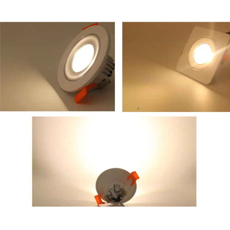 Dimmable LED Downlight 3W 5W Round COB Recessed Lamp 220V 230V 110V Led Bulb Bedroom Kitchen Indoor LED Spot Lighting