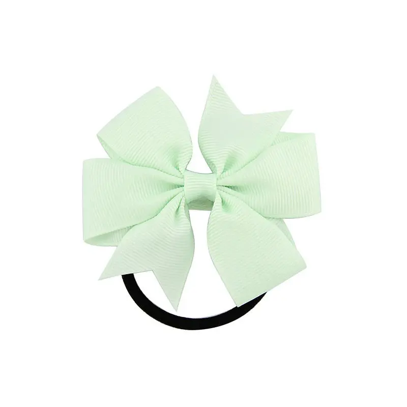 Sale Solid Ribbon Bows Hair rope Girls Bow Elastic kids Children Hair Tie Hair Band princess Hair Accessories - Цвет: 1