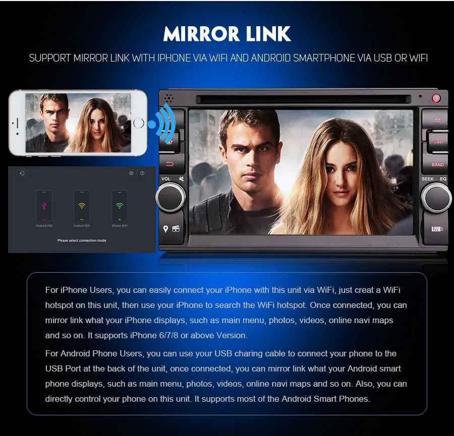 Discount Erisin ES4836U 6.2 inch car dvd player android 9.0 2G RAM PX30 DAB OBD WIFI 3G for universal cars 14