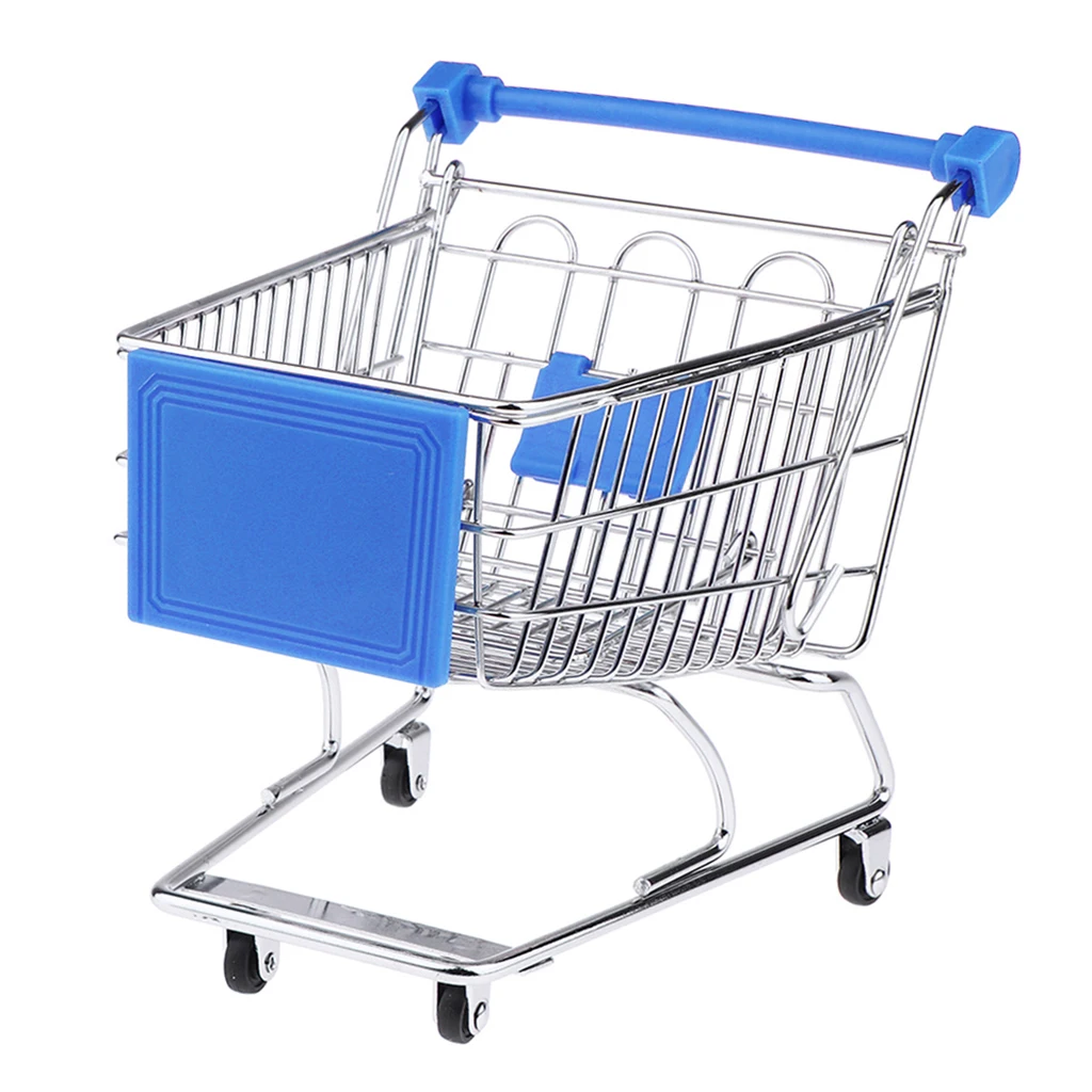 Multi Colors Children Handcart Simulation Mini Supermarket Shopping Cart Utility Cart Kids Pretend Play Toys Gifts