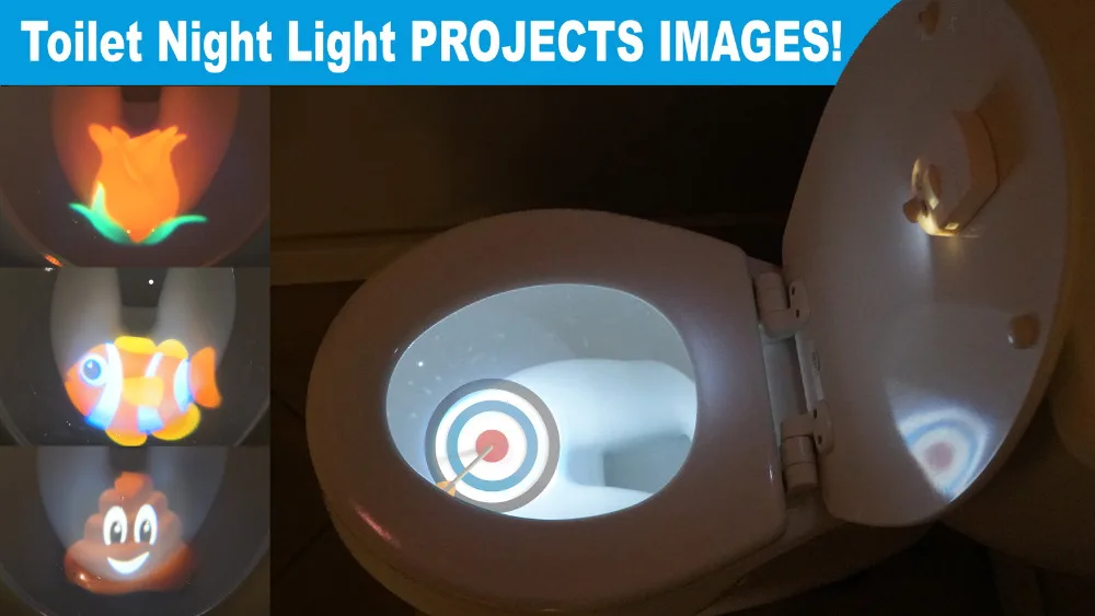 Новое поступление датчик движения illuminibowl nNight Light туалетный проектор ночник для 4