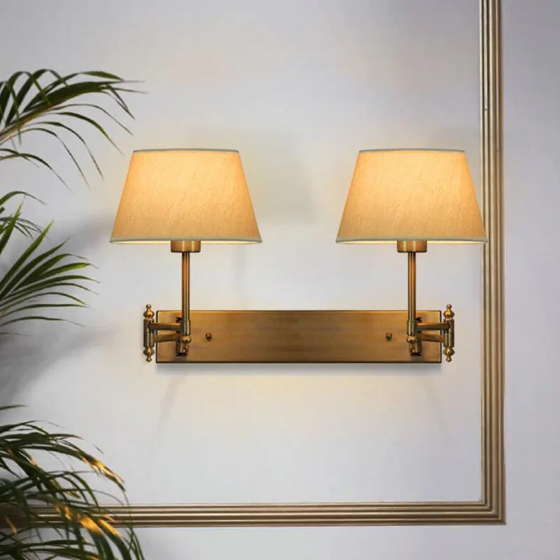 

Abajur European Retro Loft E27 LED Light American Country Bedside Balcony Wandlamp Cozy Living Room Bronze Color Wall Lamp