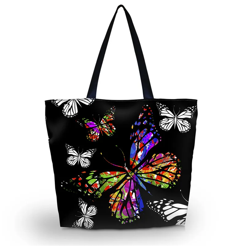 

PVC Waterproof Shopping Bags Large Shoulder Bag Soft Foldable Casual Totes Fashion New Prints Handbags Pouch Zipper Pocket