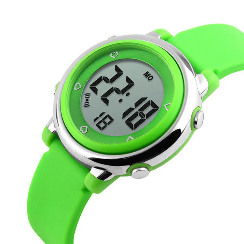 

Creative Children LED Electronic Digital Watch Child Boys Girl Waterproof Sport Rubber Alarm Watch