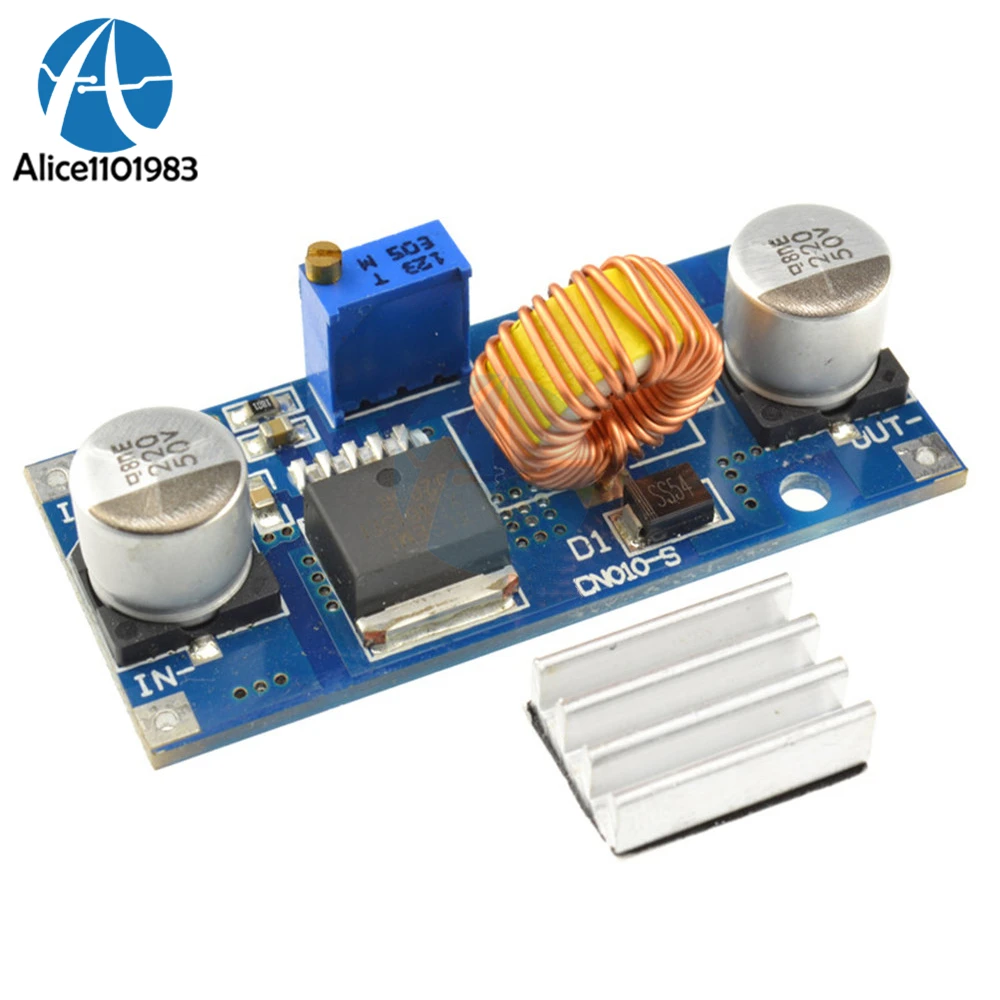 

5A DC-DC Step Down Adjustable Power Supply Module Lithium Charger XL4015 4~38V to 1.25-36V Beter Than LM2596 Step-Down Module