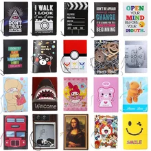 Обложка для паспорта из ПУ и ПВХ, визитница для путешествий,, 22 вида узоров на выбор