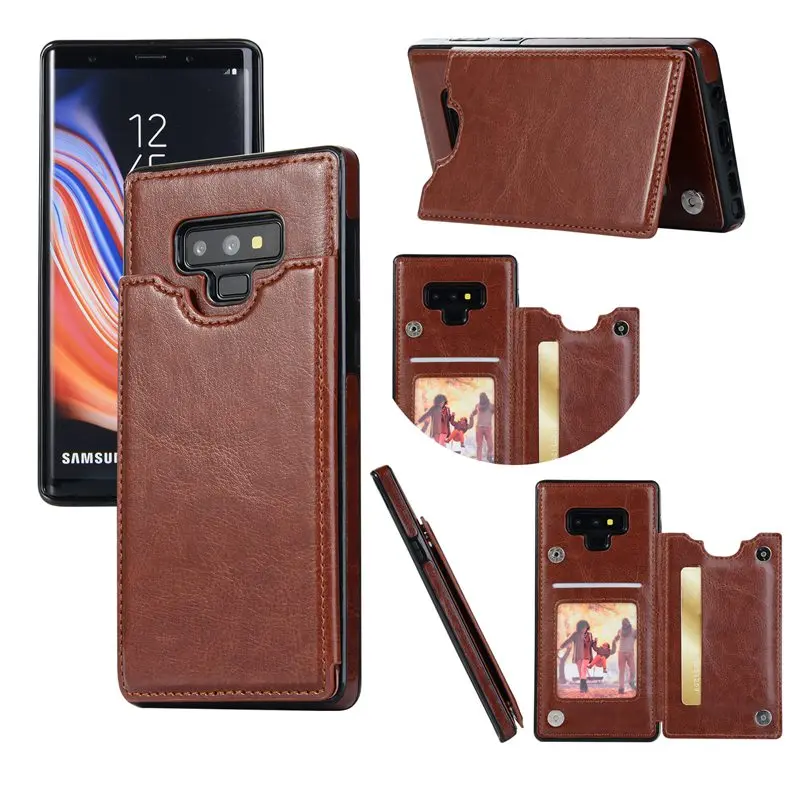 Пряжка Флип раскладный кожаный чехол для samsung Galaxy S10 S9 S8 плюс S10e S7 Edge Note 9 8 мульти Слои с подставкой и карманами для карт бумажник сумка