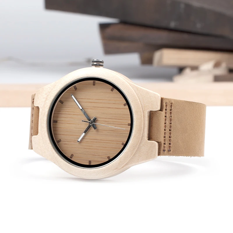 BOBO BIRD WF10 New Maple Wood Watch Pine Wooden Top Brand Luxury Quartz Watches for Men With Gift Box relojes mujer OEM
