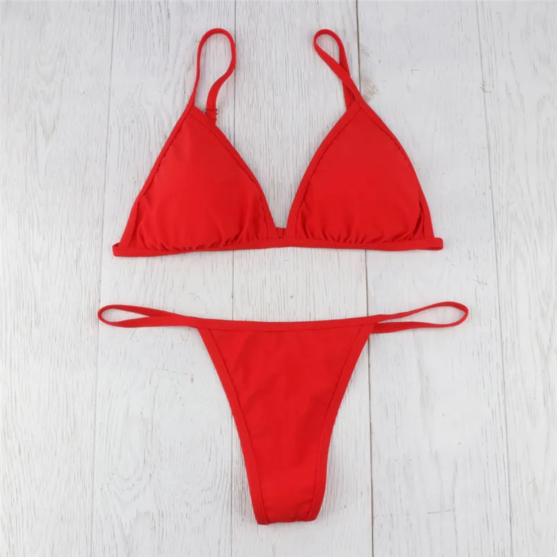 Women Padded Bra set G-string Thong Bikini Swimwear Two Pieces Swimsuit Swimwear women's swimming suit summer beach wear R23 (6)