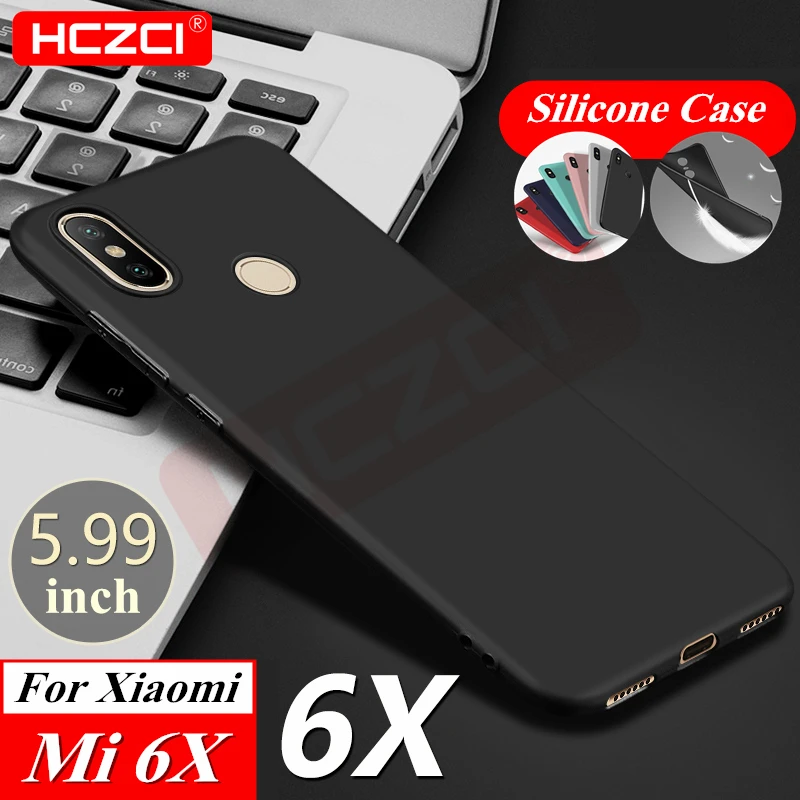 Mi 6X Matte Pure Color Soft Silicone Case for Xiaomi Ultra-light Non-slip Protective Cover HCZCI High Quality |
