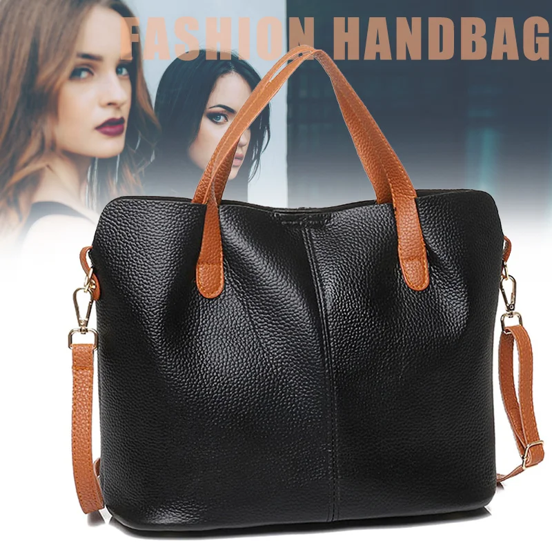 

Popular Ladies 2 in 1 PU Leather Shopper A multi-purpose package Tote Bag Large Shoulder Bags commuting Crossbody Bag