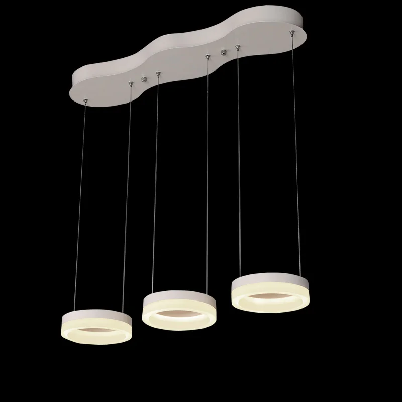 

Modern 30W 3 rings Led Acrylic Pendant Light White Lamp Living Room Kitchen Dining Room Decor Home Lighting Indoor Fixtures 220V