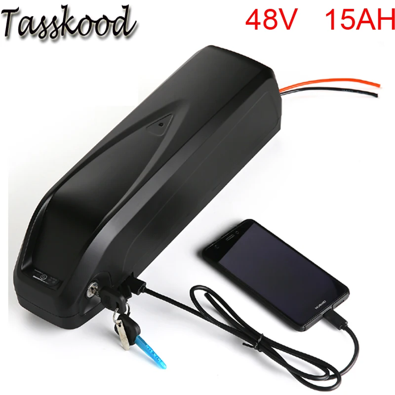 

hailong 48v lithium ion battery 48v 15ah 1000w bafang electric bicycle battery with USB port and charger +bms For Samsung Cell
