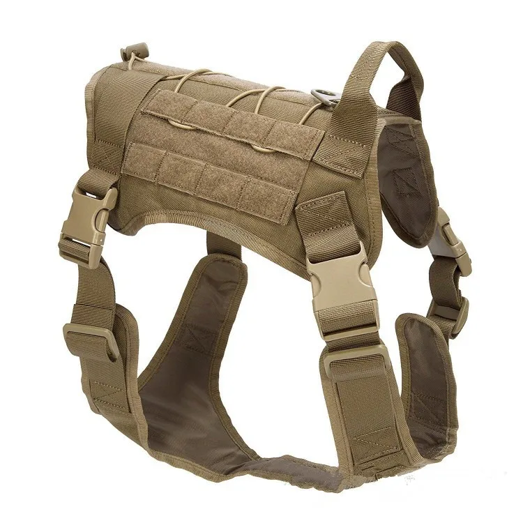 

Tactics Dog Harness Big Dogs Harnesses Pet Khaki Large Police Dog Vest Harness Ourdoor Sports Products