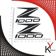Kyrunning черный мотоциклетный, из углеродного сплава Эмблемы Наклейки на 3D Танк колеса логотип "z1000" Стикеры для всех kawasaki z1000